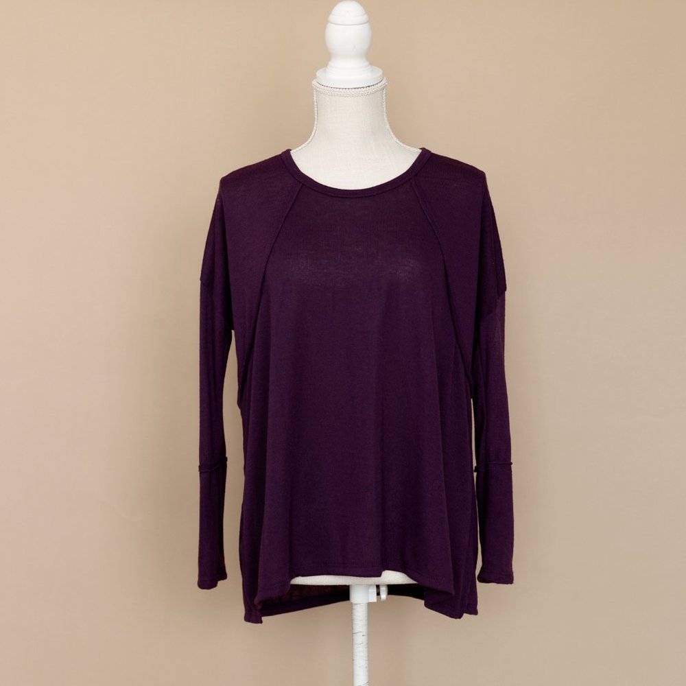 Forgotten Grace Long Sleeve Lightweight Top - Women's Size XS Purple